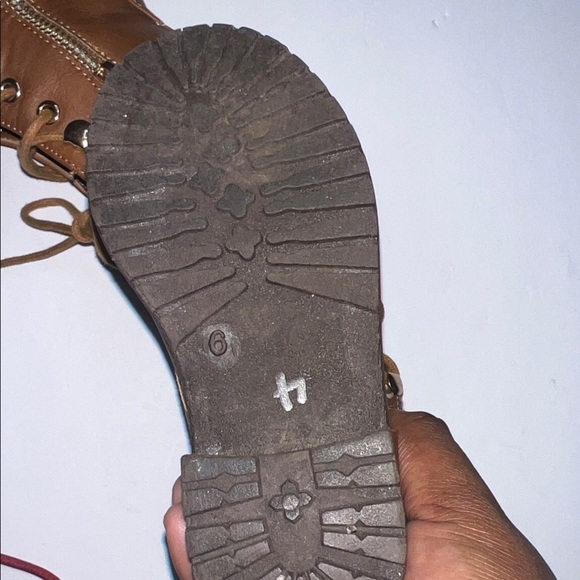 Brown Kids Boots with Knit Cuff - Picture 7 of 7